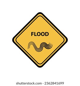 flood sign on white background	