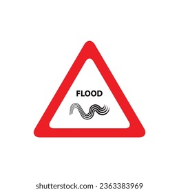 flood sign on white background	