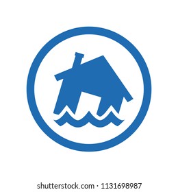 Flood vector icon. Clipart image isolated on white background