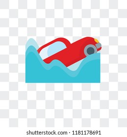 Flood vector icon isolated on transparent background, Flood logo concept