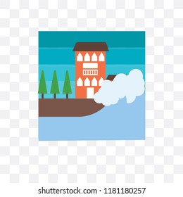 Flood vector icon isolated on transparent background, Flood logo concept