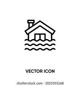 Flood vector icon. Modern, simple flat vector illustration for website or mobile app.Flood symbol, logo illustration. Pixel perfect vector graphics	