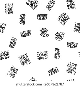 flood water disaster rain vector seamless pattern thin line illustration