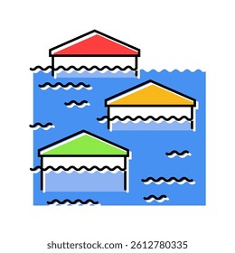 flood weather natural phenomena color icon vector. flood weather natural phenomena sign. isolated symbol illustration