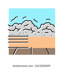 flooded bridge disaster color icon vector. flooded bridge disaster sign. isolated symbol illustration
