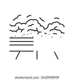 flooded bridge disaster line icon vector. flooded bridge disaster sign. isolated contour symbol black illustration