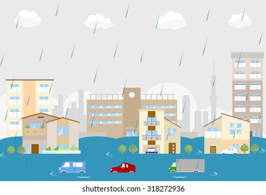 Flooded city