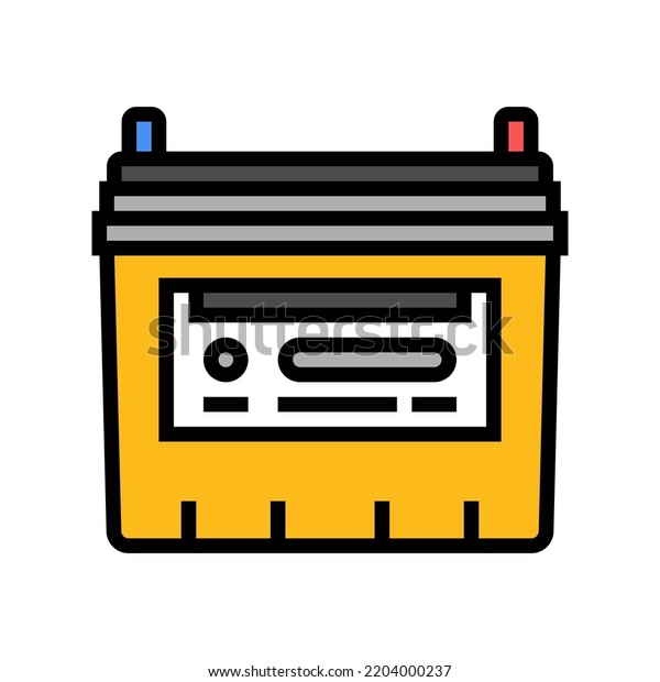 flooded lead acid\
battery color icon vector. flooded lead acid battery sign. isolated\
symbol illustration