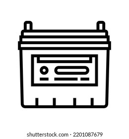 flooded lead acid battery line icon vector. flooded lead acid battery sign. isolated contour symbol black illustration