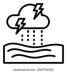 Flooding Icon Element For Design