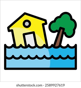 Flooding Icon Element For Design