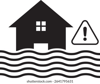 flooding icon vector illustration drawing.