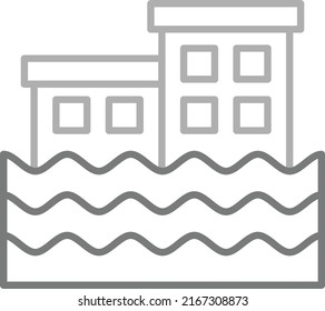 Icono vector de inundación. Se puede usar para imprimir, móviles y aplicaciones web.