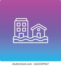 Flooding vector icon. Can be used for printing, mobile and web applications.