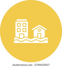 Flooding vector icon. Can be used for printing, mobile and web applications.