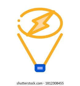 Floodlight Give Signal Icon Vector. Outline Floodlight Give Signal Sign. Isolated Contour Symbol Illustration