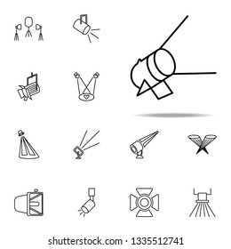 floodlight for lighting icon. Spotlight icons universal set for web and mobile