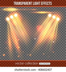 Floodlight over transparent background. Vector eps 10 format.