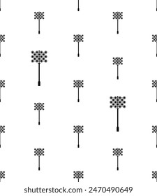 Floodlight Tower Icon Seamless Pattern, Stadium Bright Light Tower Vector Art Illustration