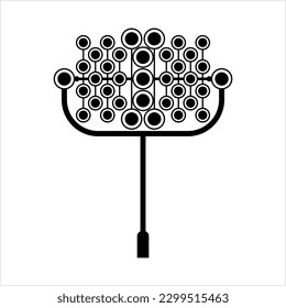 Floodlight Tower Icon, Stadium Bright Light Tower Vector Art Illustration