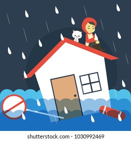 Floods Disaster Illustration Vector