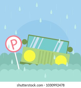 Floods Disaster Illustration Vector
