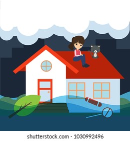 Floods Disaster Illustration Vector