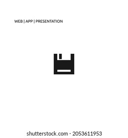 floopy disk black icon for web, app, and presentation 