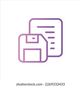 floopy disk icon with isolated vektor and transparent background.