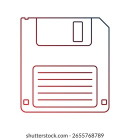 Diskettensymbol mit weißem Hintergrund, Vektorgrafik