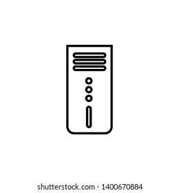 Floor AC outline icon vector. entilation equipment line icons. Air conditioning, cooling appliances.