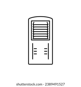 Icono del acondicionador de aire del suelo. Signo vectorial de estilo simple aislado en fondo blanco.