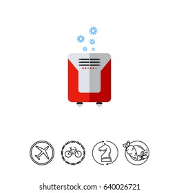Floor Air Conditioner Vector Icon
