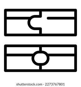 Vector de contorno de icono de balance de piso. Textura del hogar. Puerta de pared