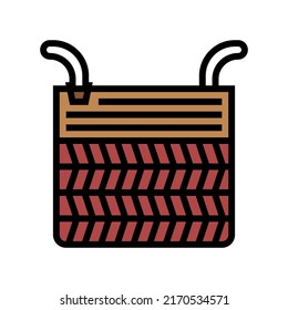 floor basket color icon vector. floor basket sign. isolated symbol illustration