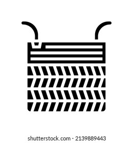 floor basket glyph icon vector. floor basket sign. isolated contour symbol black illustration