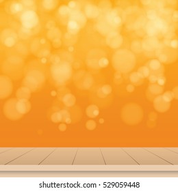 Floor with blurred abstract background. Podium. Pedestal. Platform. Spotlight. Vector illustration.