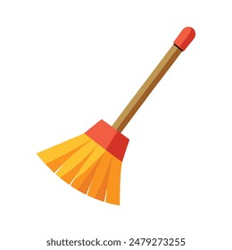 floor broom isolated on white
