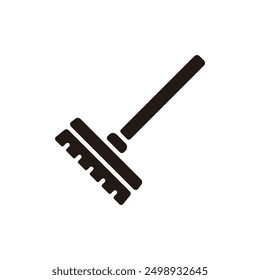 Floor brush icon. Flat silhouette version.