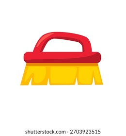 Icono del cepillo del piso, Ilustración vectorial del cepillo del piso, icono de la herramienta de la limpieza, aislado en el fondo blanco