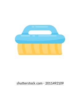 Vector de pincel de piso. cepillo de limpieza Para lavar las manchas en el baño