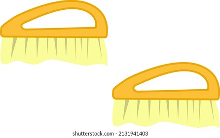 Pinceles de suelo, ilustración, vector sobre un fondo blanco.