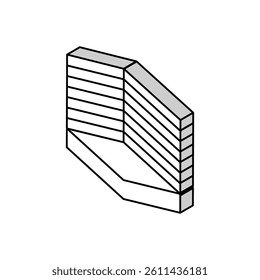 floor building house isometric icon vector. floor building house sign. isolated symbol illustration