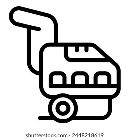 Floor care machine icon outline vector. Surface polishing device. Cleaning housekeeping staff