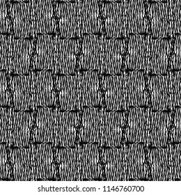 Floor carpet with a patch pattern. Monochrome decorative geometric textured background. Vector illustration.
