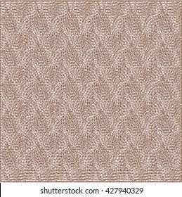 Floor carpet texture. Decorative textured background. Brown. Abstract vector.