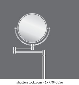Floor circular swivel mirror with two mirror surfaces