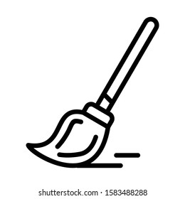 Floor Cleaing Brush Design, Mop Vector Icon Concept