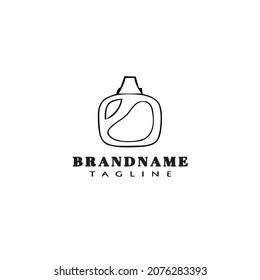 floor cleaner bottle logo cartoon icon design template black modern vector