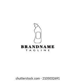 floor cleaner bottle logo cartoon icon design template black modern vector